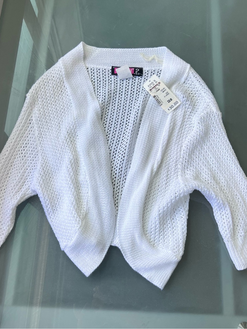 Say What? White Crochet Open-Front Cardigan